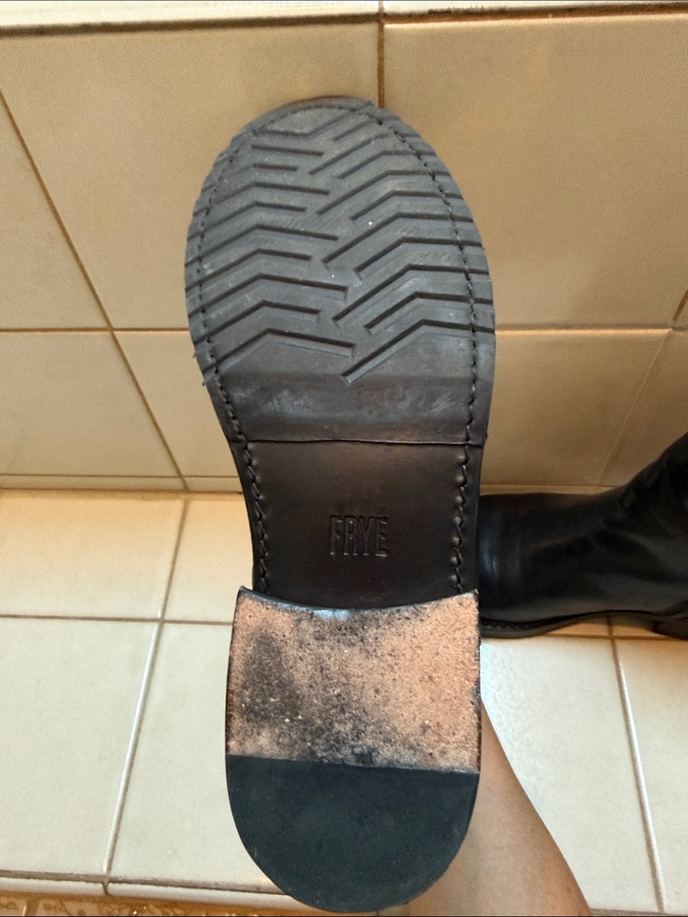 Frye Black Leather Ankle Booties - Picture 3 of 9